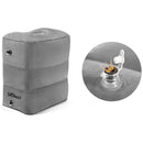 SkyRest® Inflatable Travel Foot Rest Pillow - Height Adjustable Leg Pillow - Foot Rest for Under Desk at Work - (Grey)