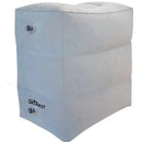 SkyRest® Inflatable Travel Foot Rest Pillow - Height Adjustable Leg Pillow - Foot Rest for Under Desk at Work - (Grey)