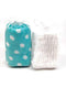 The Original Turbie Twist Aqua Polka Dot Cotton Towel and Cotton White Band