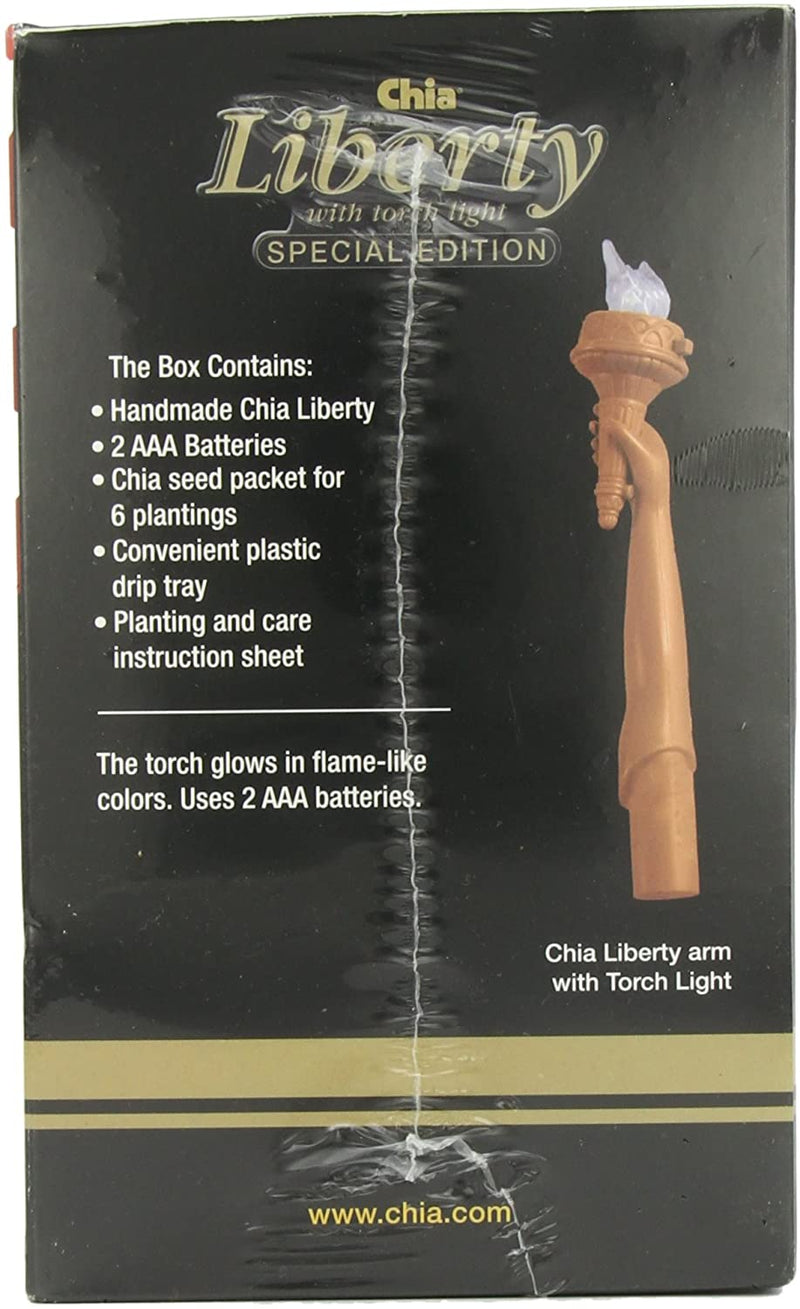 Chia Pet Statue of Liberty with Seed Pack, Decorative Pottery Planter, Easy to Do and Fun to Grow, Novelty Gift, Perfect for Any Occasion