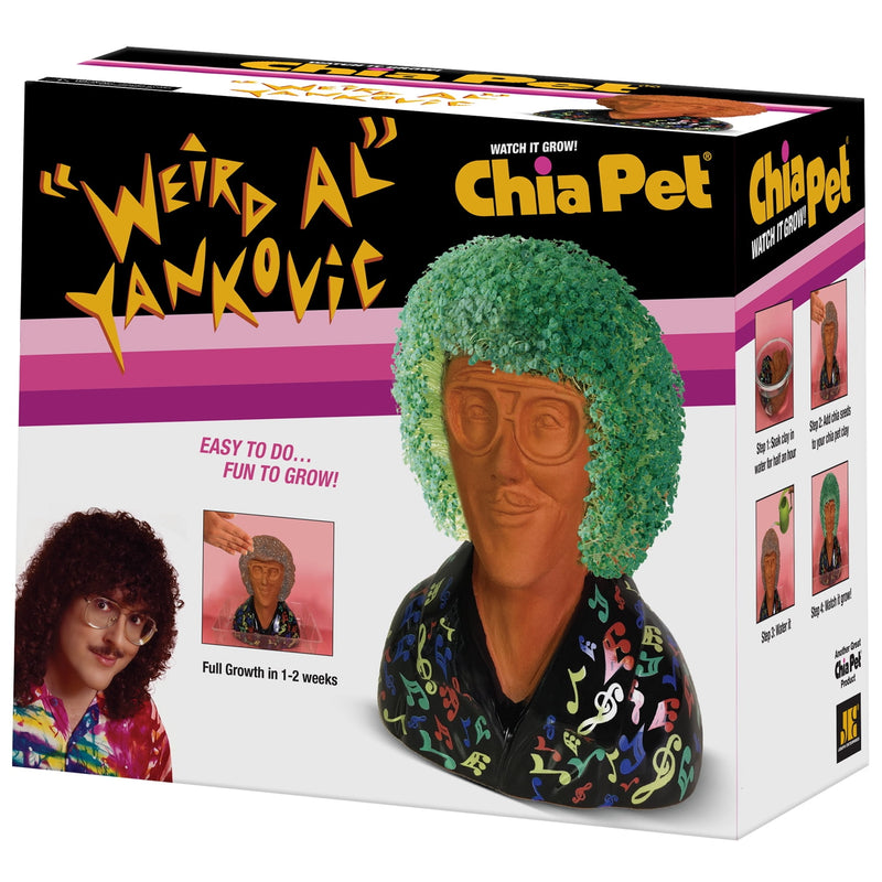 Chia Pet Weird Al Yankovic - Decorative Pot Easy to Do Fun to Grow Chia Seeds