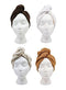 Turbie Twist Hair Towels Cotton (4 Pack) Neutral