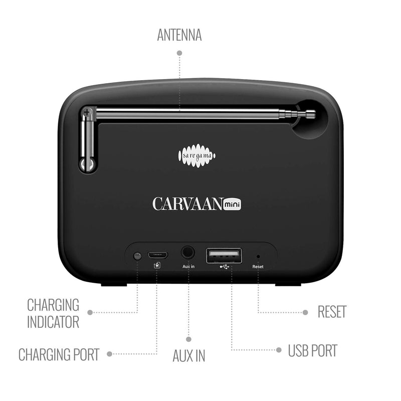 Saregama Carvaan Mini Bluetooth Speaker (Moonlight Black)