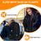 SkyRest®️ Inflatable Travel Pillow for Airplanes, Comfortably Support Head, Air Pillow for Sleeping to Avoid Neck, Lumbar and Shoulder Pain, Pillows for Airplanes Buses Cars Office (Black)